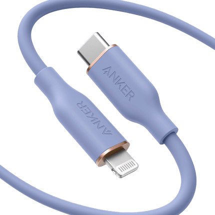 Anker <b>641</b> USB - C to Lightning Cable (Flow, 3 ft Silicone) 6ft