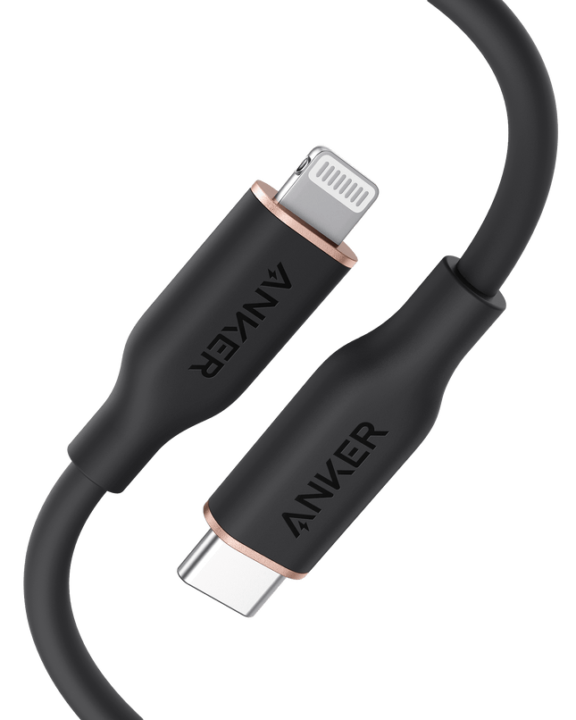 Anker <b>641</b> USB - C to Lightning Cable (Flow, 3 ft Silicone) 3ft