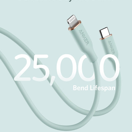 Anker <b>641</b> USB - C to Lightning Cable (Flow, 3 ft Silicone) 6ft