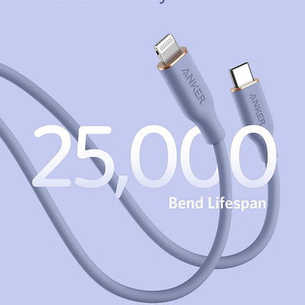 Anker <b>641</b> USB - C to Lightning Cable (Flow, 3 ft Silicone) 3ft
