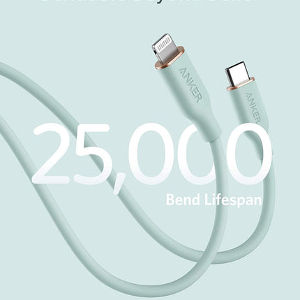 Anker <b>641</b> USB - C to Lightning Cable (Flow, 3 ft Silicone) 3ft