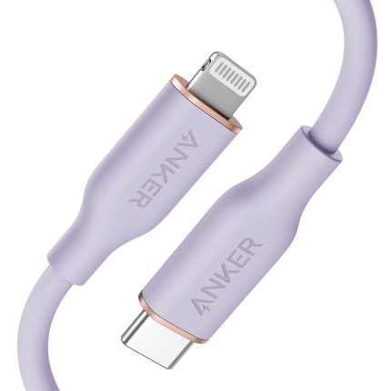 Anker <b>641</b> USB - C to Lightning Cable (Flow, Silicone) 3ft