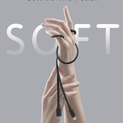 Anker <b>641</b> USB - C to Lightning Cable (Flow, Silicone) 6ft