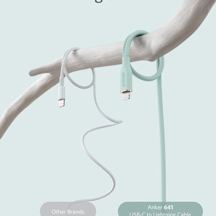 Anker <b>641</b> USB - C to Lightning Cable (Flow, Silicone) 6ft