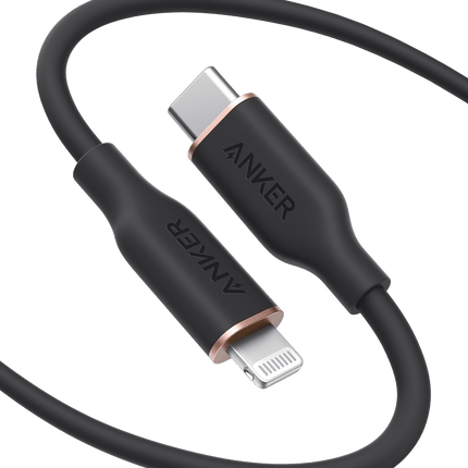 Anker <b>641</b> USB - C to Lightning Cable (Flow, Silicone) 6ft
