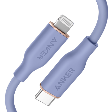 Anker <b>641</b> USB - C to Lightning Cable (Flow, Silicone) 3ft