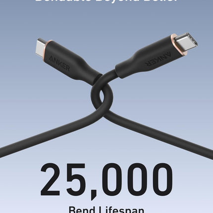 Anker <b>643</b> USB - C to USB - C Cable (Flow, Silicone) 3ft