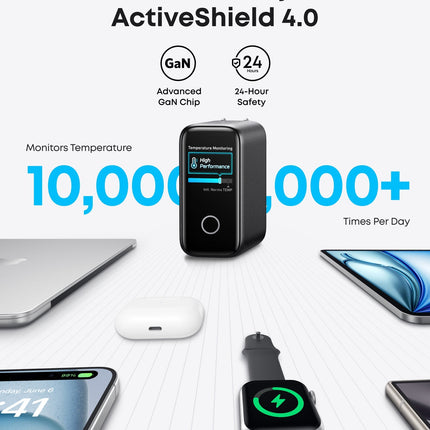 Anker Charger (140W, 4 - Port, PD 3.1) with USB - C Cable Dark Gray