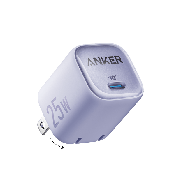 Anker Charger 25W Compact USB-C Fast Charging Light Purple