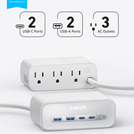 Anker Charging Station (7 - in - 1, 100W) Shell White