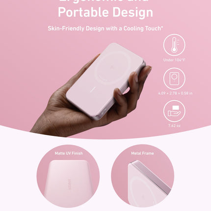 Anker MagGo Power Bank (10K, Slim) Pink Aura