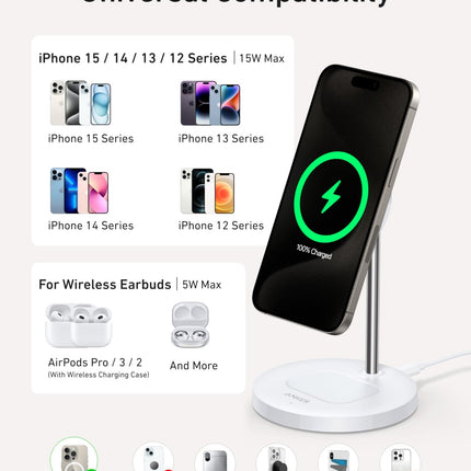 Anker MagGo Wireless Charger (2 - in - 1 Stand) BOAShell White5
