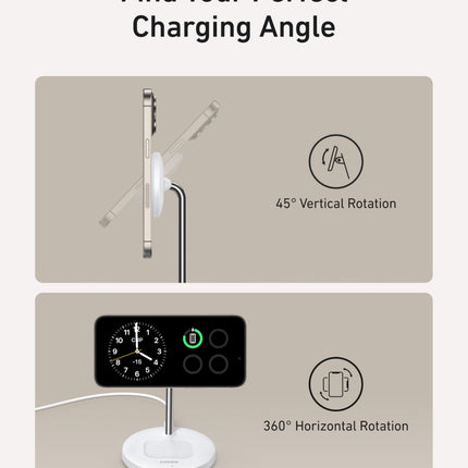 Anker MagGo Wireless Charger (2 - in - 1 Stand) BOAShell White4
