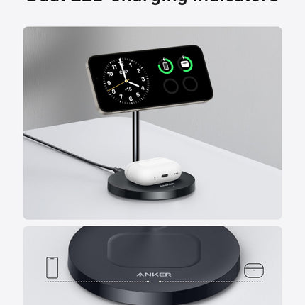 Anker MagGo Wireless Charger (2 - in - 1 Stand) BOABlack Stone10