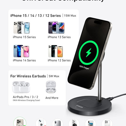 Anker MagGo Wireless Charger (2 - in - 1 Stand) BOABlack Stone11