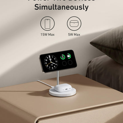 Anker MagGo Wireless Charger (2 - in - 1 Stand) BOAShell White6
