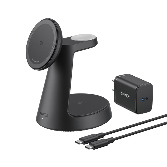 Anker MagGo Wireless Charging Station (3 - in - 1, Dock Stand) Black
