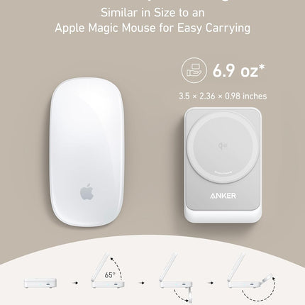 Anker MagGo Wireless Charging Station (Foldable 3 - in - 1) Shell White