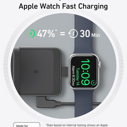 Anker MagGo Wireless Charging Station (Foldable 3 - in - 1) Black Stone