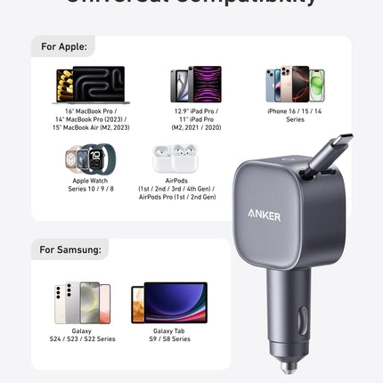 Anker Nano 75W Car Charger USB - C Dual Port6
