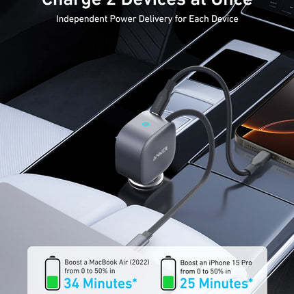 Anker Nano 75W Car Charger USB - C Dual Port3