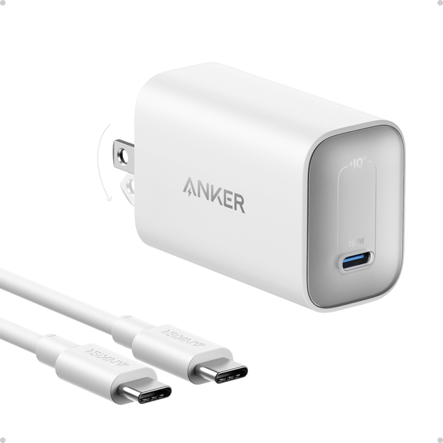 Anker Nano Charger (100W) with USB - C CableShell White7