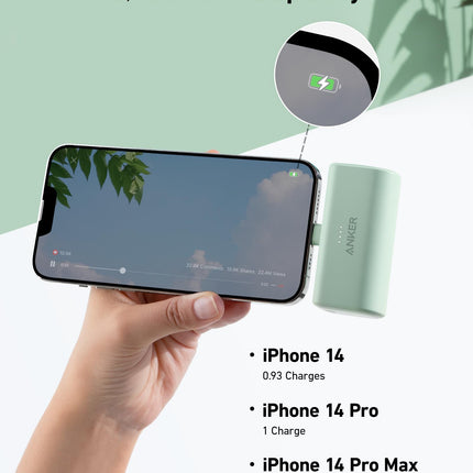 Anker Nano Power Bank (12W, Built - In Lightning Connector) Black