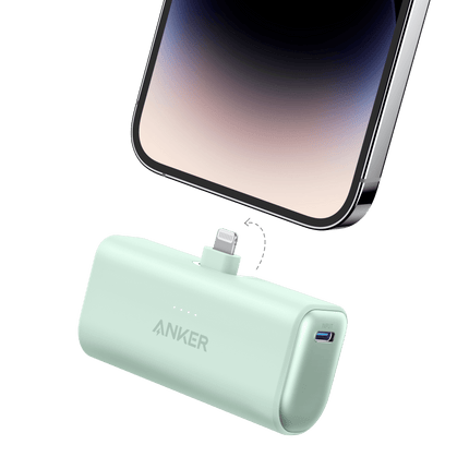 Anker Nano Power Bank (12W, Built - In Lightning Connector) Mint Green