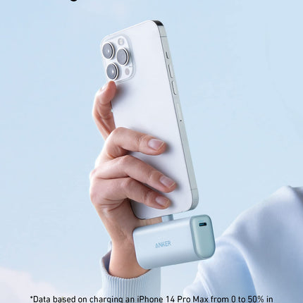 Anker Nano Power Bank (12W, Built - In Lightning Connector) Black