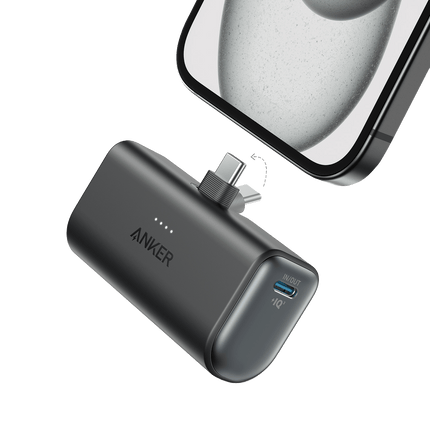 Anker Nano Power Bank (22.5W, Built - In USB - C Connector) Black Stone