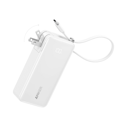 Anker Power Bank (10K, Fusion, Built - In Cable) Built - In USB - C Cable