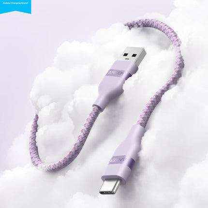Anker USB - A to USB - C Cable (3 ft/6 ft, Upcycled - Braided) Violet