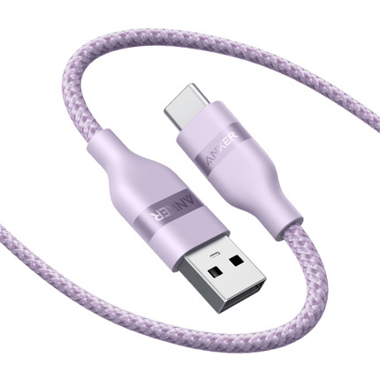 Anker USB - A to USB - C Cable (3 ft/6 ft, Upcycled - Braided) Violet