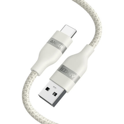 Anker USB - A to USB - C Cable (3 ft/6 ft, Upcycled - Braided) White