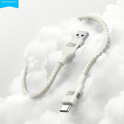 Anker USB - A to USB - C Cable (3 ft/6 ft, Upcycled - Braided) White