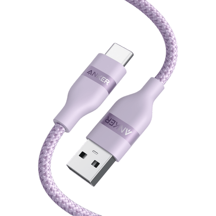 Anker USB - A to USB - C Cable (3 ft/6 ft, Upcycled - Braided) Violet