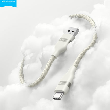 Anker USB - A to USB - C Cable (3 ft/6 ft, Upcycled - Braided) White