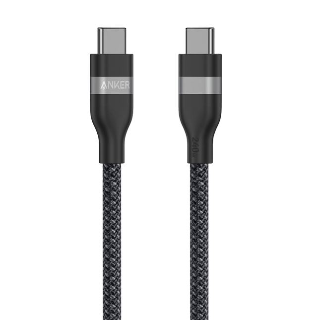 Anker USB - C to USB - C Cable (3 ft / 6 ft, 240W, Upcycled - Braided) 3 ft