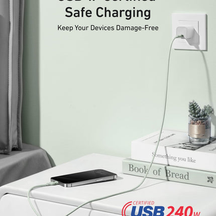 Anker 240W USB - C Cable Upcycled Braided 3ft 6ft USB - IF Certified6 ft26