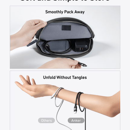 Anker 240W USB-C Cable Upcycled Braided - hand