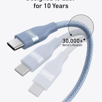 Anker 240W USB - C Cable Upcycled Braided 3ft 6ft USB - IF Certified6 ft34