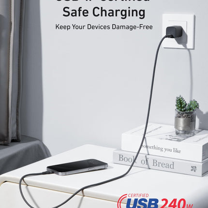 Anker 240W USB-C Cable Upcycled Braided 6ft USB-IF