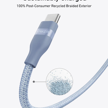Anker 240W USB - C Cable Upcycled Braided 3ft 6ft USB - IF Certified6 ft35