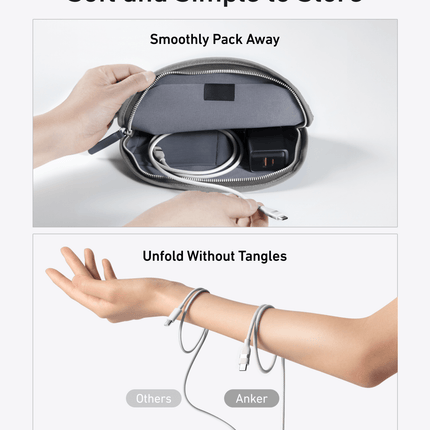 Anker 240W USB-C Cable Upcycled Braided - in use