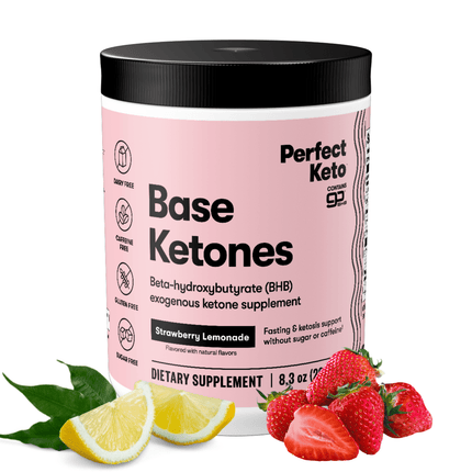 Base Ketones - Exogenous Ketones Drink Mix with goBHB® Strawberry LemonadeBase Ketones - Exogenous Ketones Drink Mix with goBHB®Strawberry Lemonade1