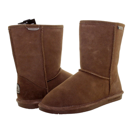Bearpaw Emma Short Women's Sheepskin Boot - Hickory Brown Suede