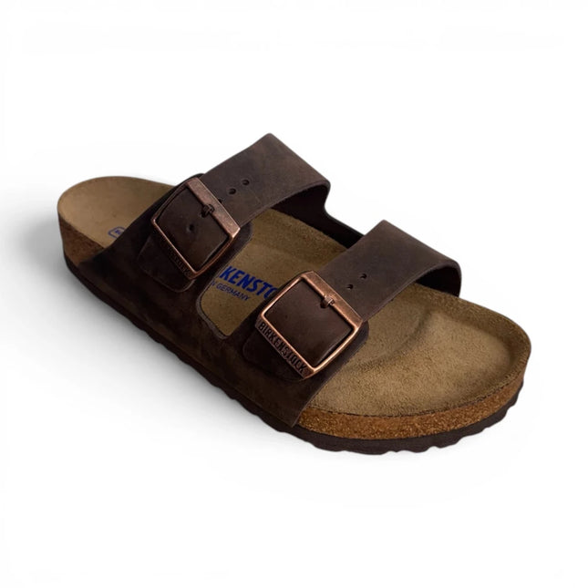 Birkenstock Arizona Leather Soft Footbed Sandal UnisexHabana2