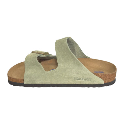 Birkenstock Arizona Soft Footbed Sandal Suede Unisex Green Tea Regular/Wide