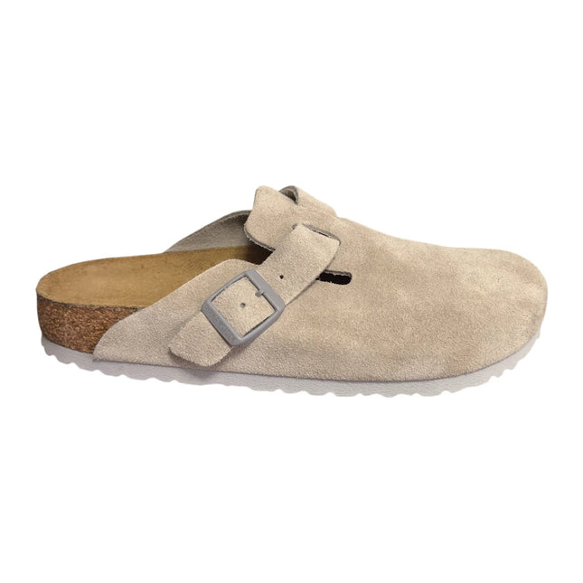 Birkenstock Boston Clog - Stone Coin Suede Unisex Regular/Wide