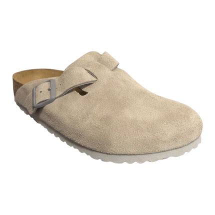 Birkenstock Boston Clog - Stone Coin Suede Unisex Regular/Wide